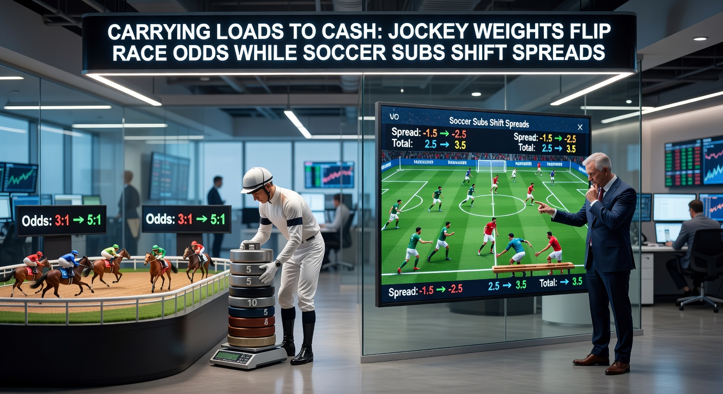 Soccer coach signaling a key substitute during a tense second-half moment, crowd roaring as the player warms up