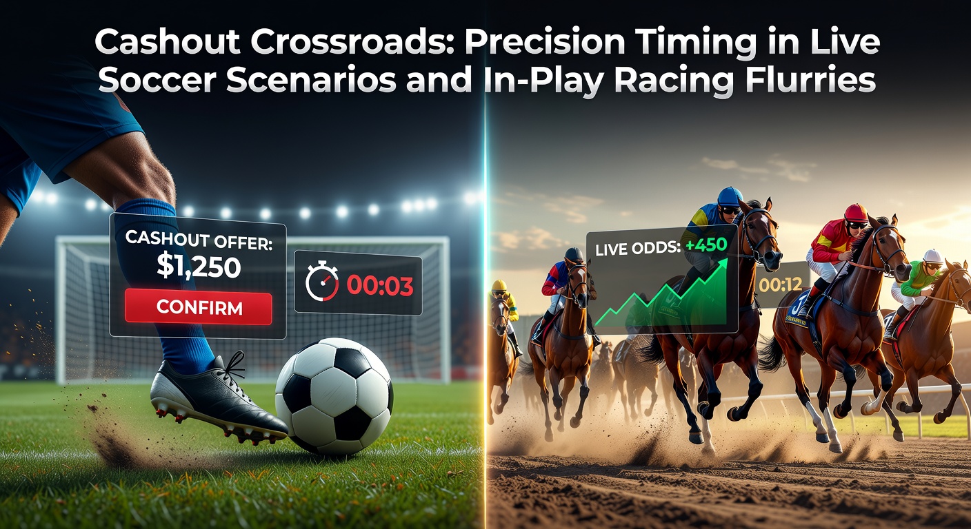 Live soccer match with players in action and overlay showing cashout button on betting interface, highlighting tense in-play moments