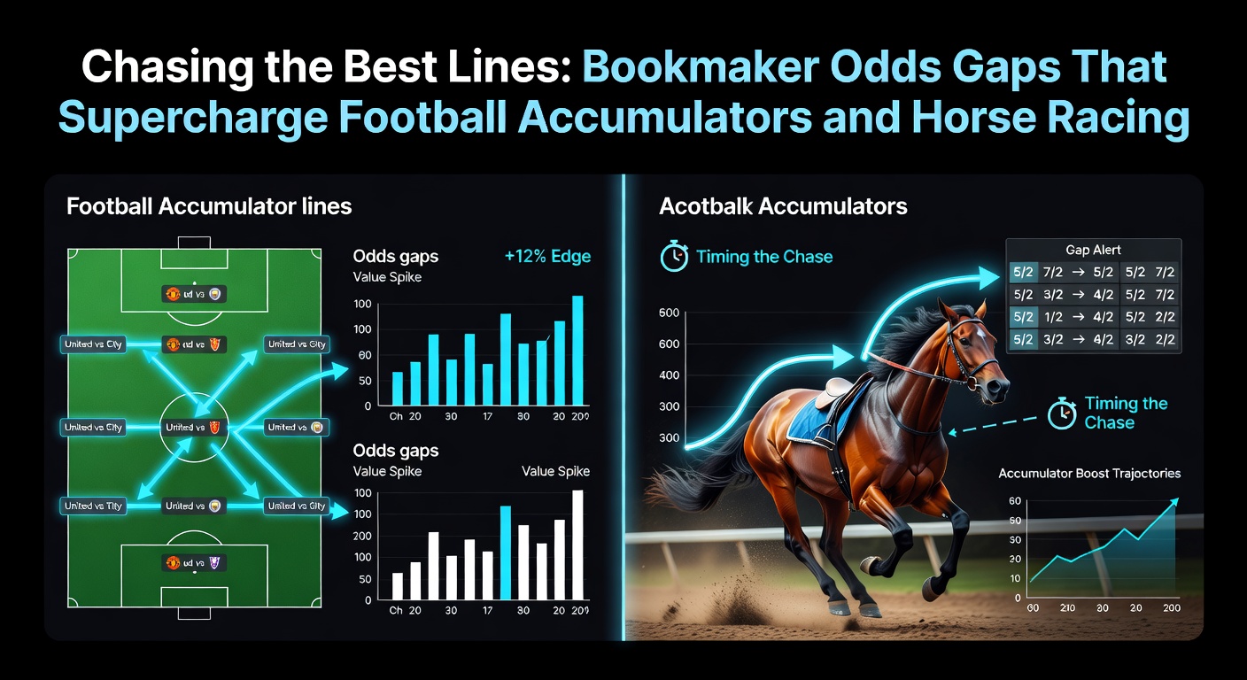 Screenshot of odds comparison table for a horse racing double, displaying bookmaker price spreads on two races from an April meeting