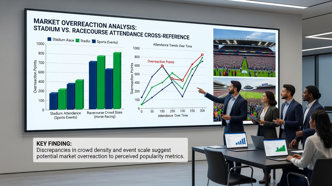 Data charts comparing attendance trends across sports betting markets