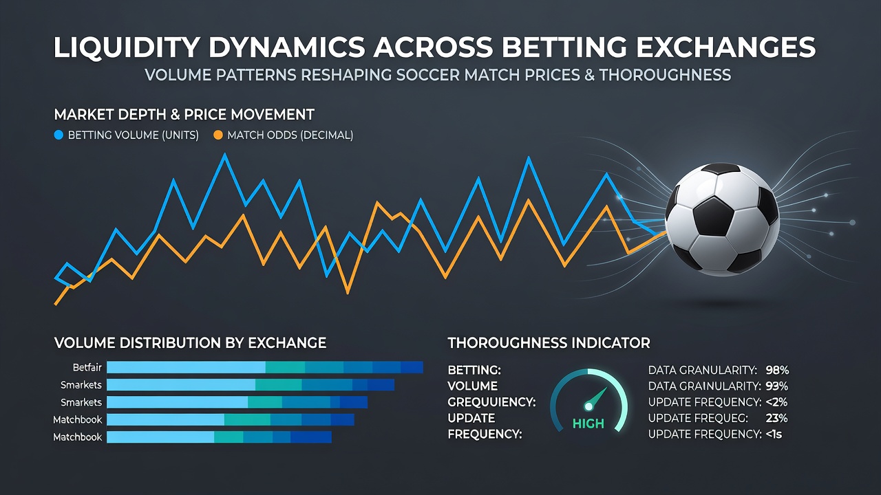 Chart displaying volume spikes and price adjustments on soccer and thoroughbred betting exchanges