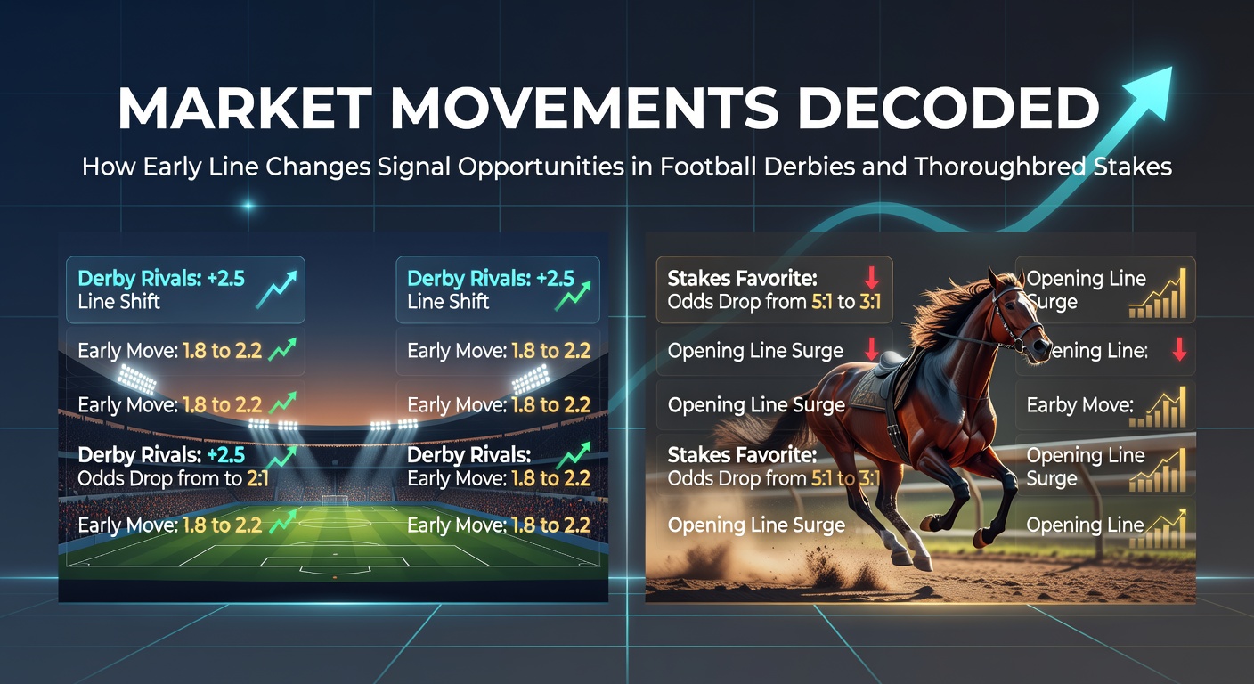 Early betting line movements in football derbies and thoroughbred stakes races