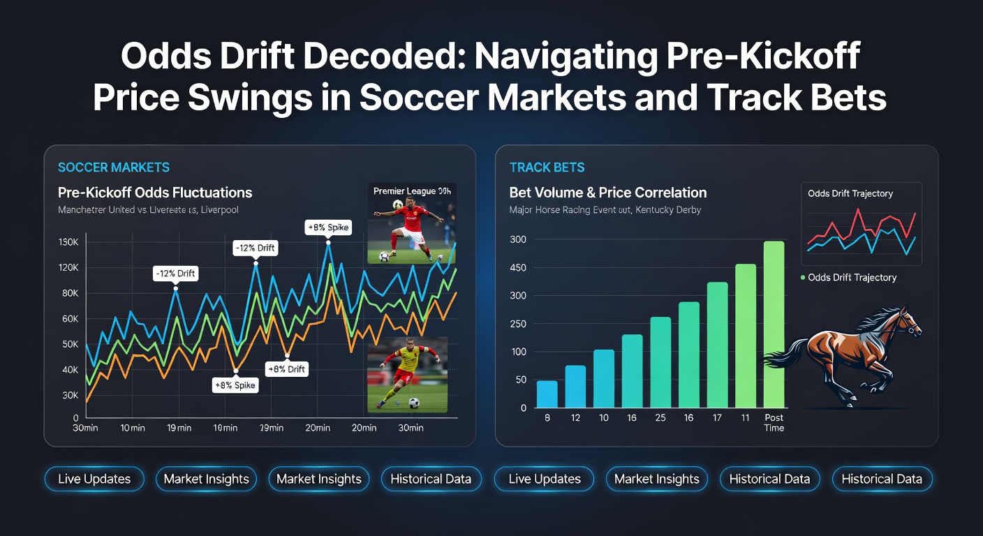 Screenshot of a betting exchange interface displaying real-time odds drift on a horse race favorite, with price extending from 4/1 to 6/1 in the final minutes before post time