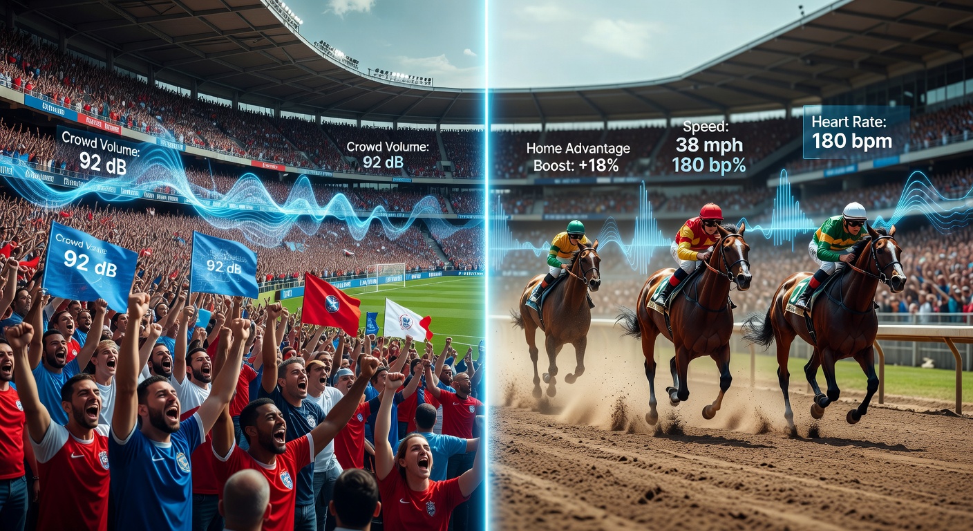 Thrilling horse race finish with trackside crowds urging thoroughbreds forward amid dust and excitement