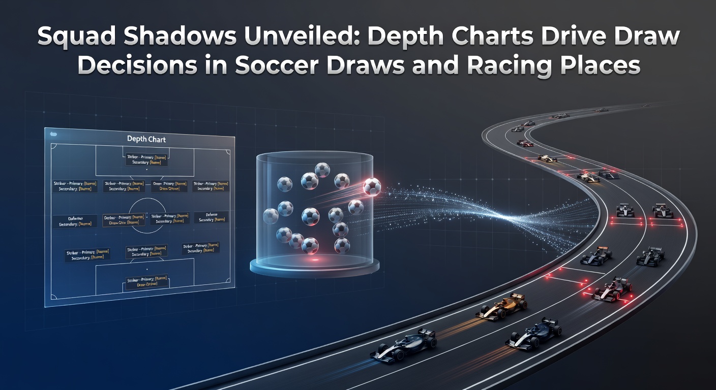 Soccer squad depth chart overlaid with horse racing field analysis, highlighting key betting indicators for draws and places