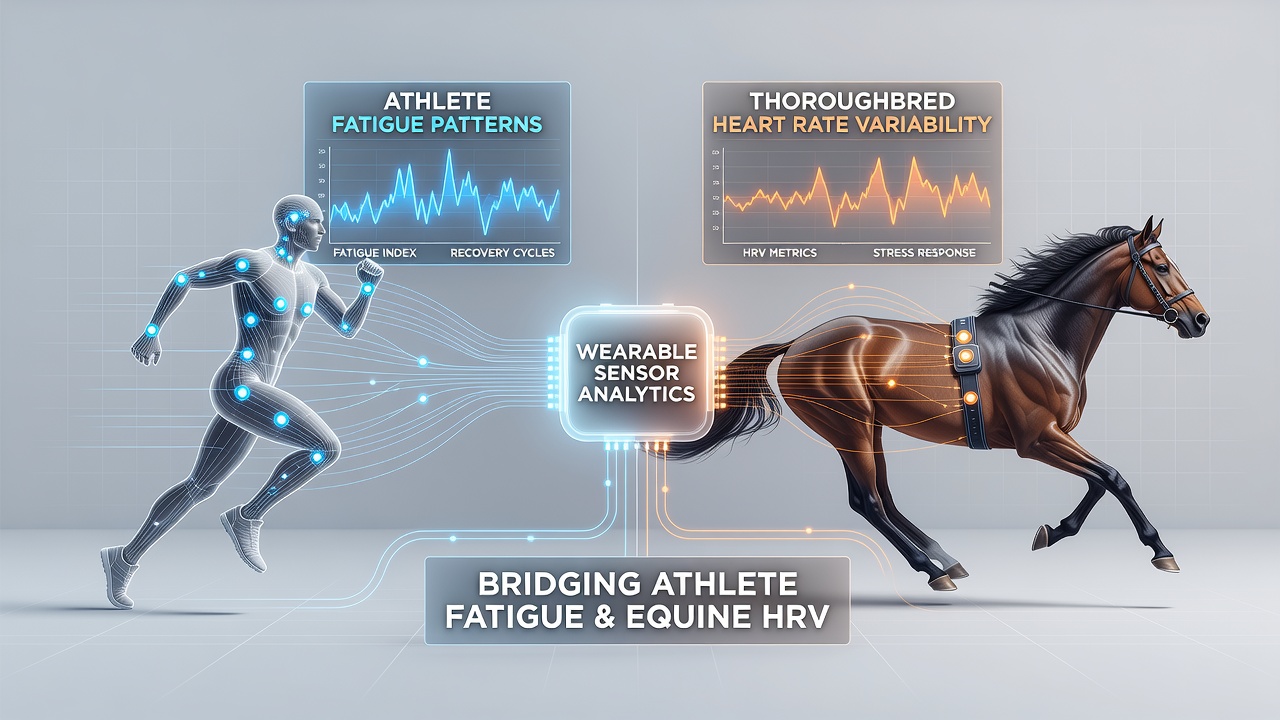 Data dashboards displaying synchronized athlete and equine sensor outputs used for performance forecasting
